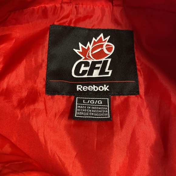 Reebok Calgary Stampeders Mens Large Lightweight Windbreaker - Picture 2 of 5